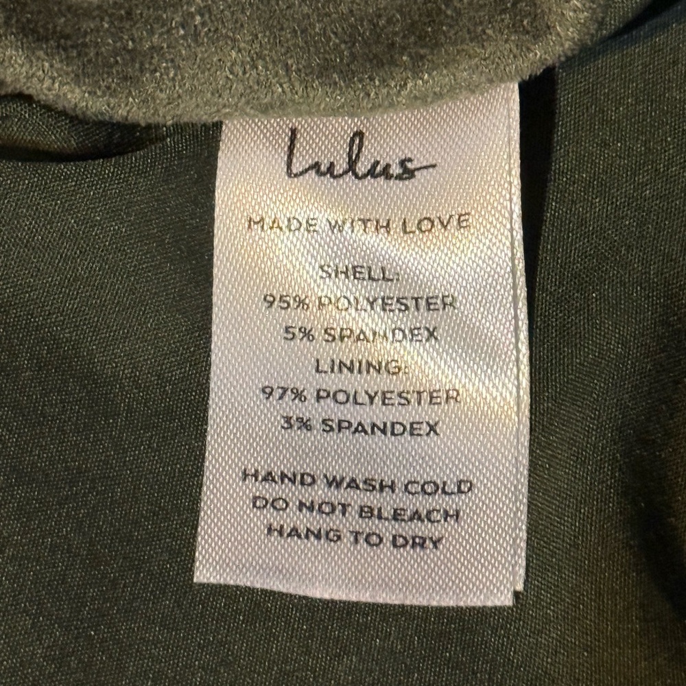 Lulus Wild‎ at Heart Olive Green Vegan Suede Moto Jacket 🫒✨ - Picture 7 of 8